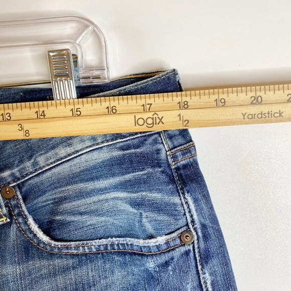 Lucky Brand Mens 181 Jean 36x32 Med Wash Relaxed Straight Distressed 100% Cotton - Picture 11 of 15